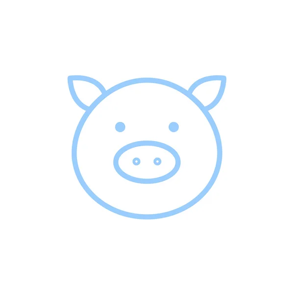 小猪平面图标 — 图库矢量图片