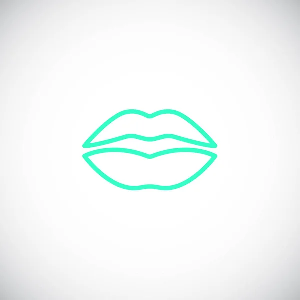 Lèvres Icône Plate Vecteur Illustration — Image vectorielle