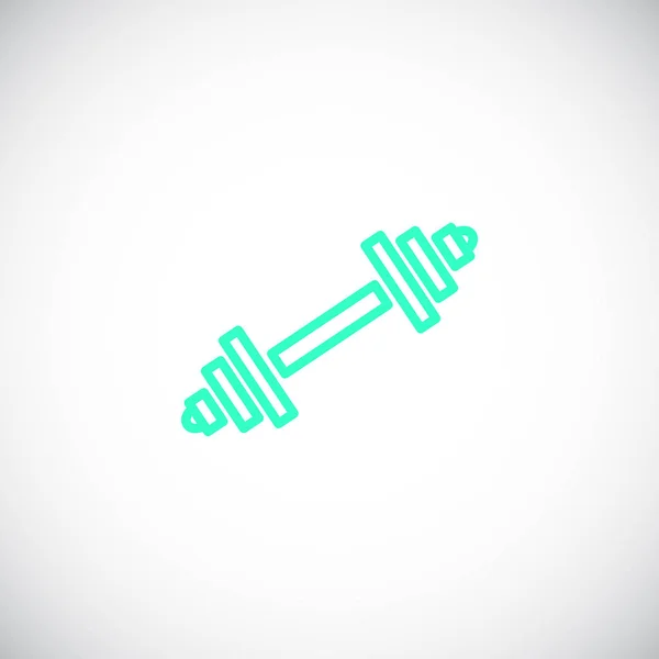 Dumbbell Icono Plano Vector Ilustración — Archivo Imágenes Vectoriales