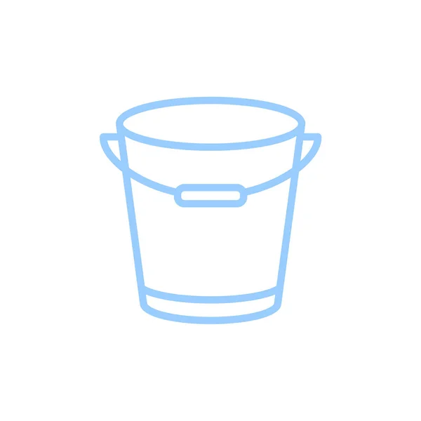 Bucket Flat Icon Vector Illustration — Stock Vector