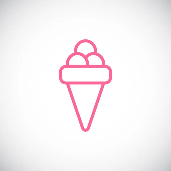 Simple ice-cream icon — Stock Vector