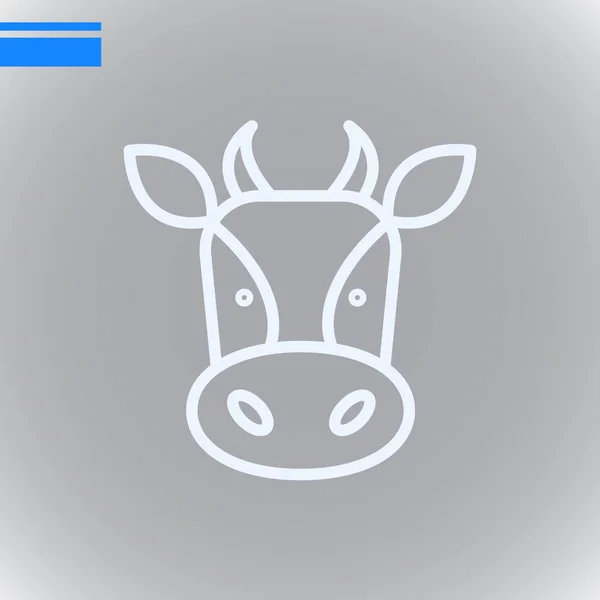 Cow Flat Icon Vector Illustration — Stock Vector