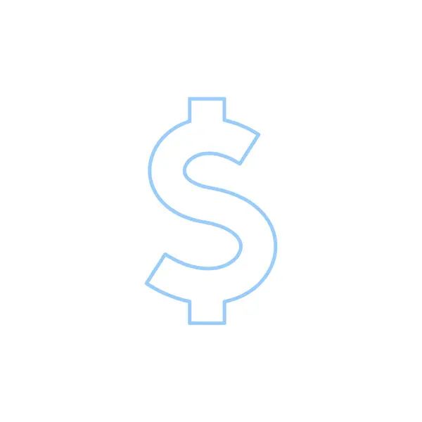 Dollar Flat Icon Vector Illustration — Stock Vector