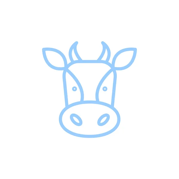 Ícone Plano Vaca Vetor Ilustração —  Vetores de Stock