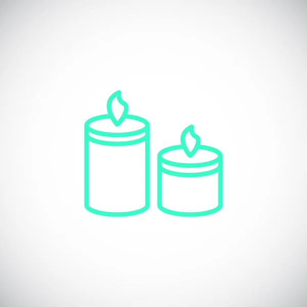 Kerzen Flaches Symbol Vektor Illustration — Stockvektor