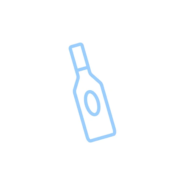 Bouteille Bière Icône Plate Vecteur Illustration — Image vectorielle