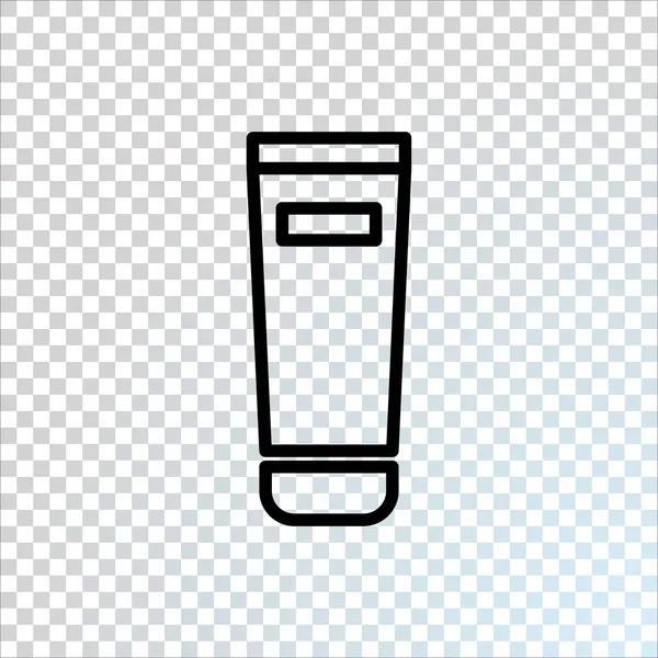 Tube Crème Icône Plate Vecteur Illustration — Image vectorielle