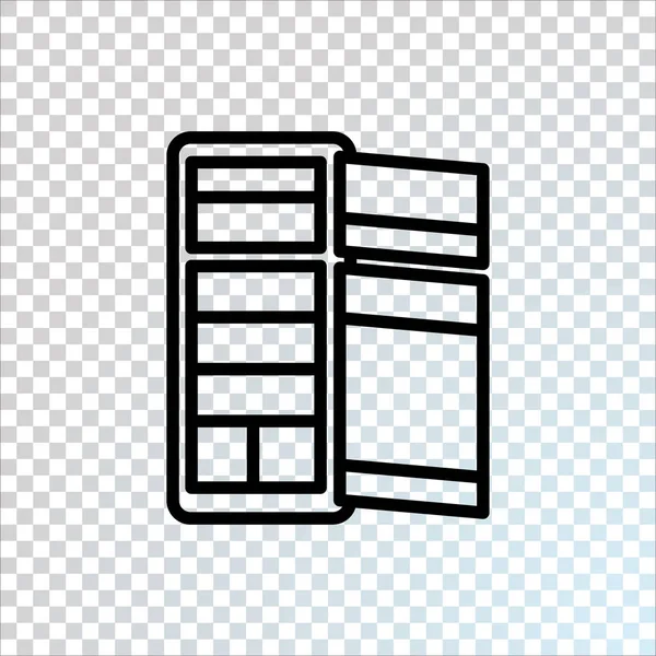 Kylskåp Flat Ikonen Vektor Illustration — Stock vektor