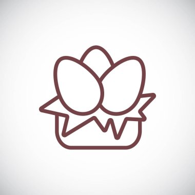 vektör çizim tasarım yumurta simgesinin