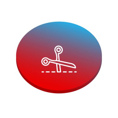 Makas simgesi, illüstrasyon 