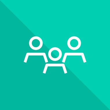 iş takım düz simgesi, vektör, illüstrasyon