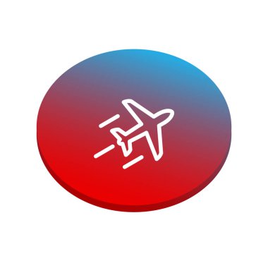 Uçak düzlemi simgesi, vektör, illüstrasyon