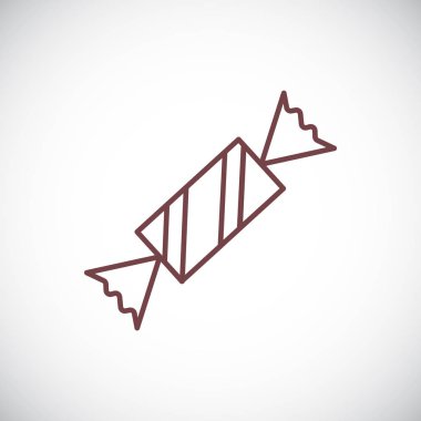 Gri köşe beyaz zemin üzerine şeker illüstrasyon.