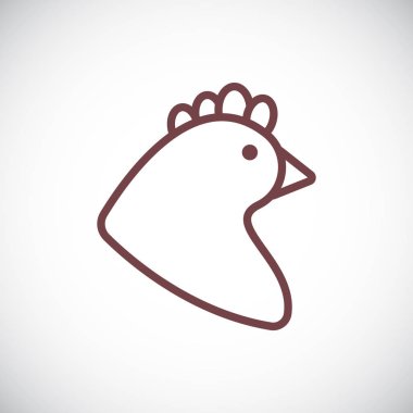 vektör çizim Tasarım tavuk simgesinin