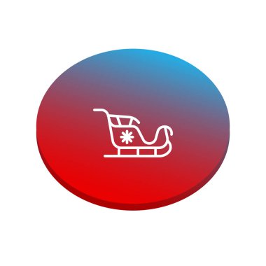 kızak simge vektör çizim 