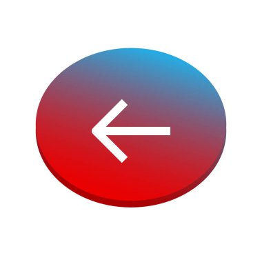 Sol ok düz simgesi, vektör, illüstrasyon