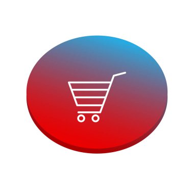 Otomobil düz simgesi, vektör illüstrasyonu