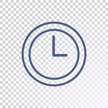 Saydam arka plan üzerinde saat simgesi