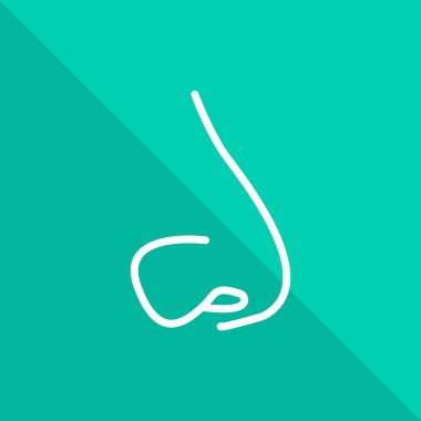 Burun, satırı simgesi turuncu ile çapraz kare üzerinde