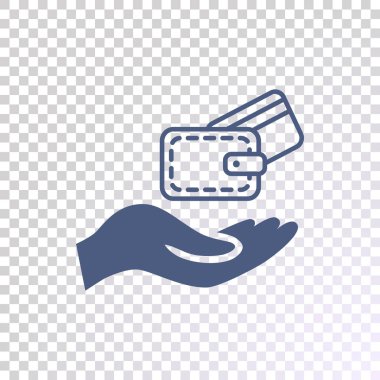 el çantası düz simgesi, vektör, illüstrasyon