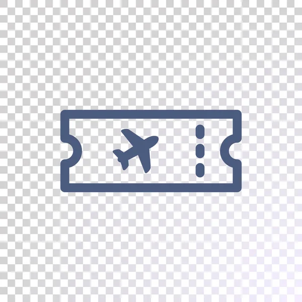 Airplane Ticket Flat Icon Vector Illustration — Stock Vector