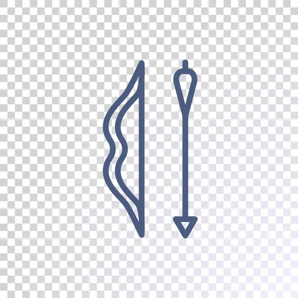 Bow Arrow Line Icon Gradient Mesh — Stock Vector