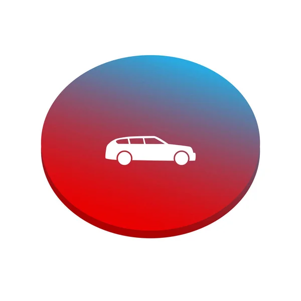 Illustrazione Auto Sfondo Rosso Blu — Vettoriale Stock
