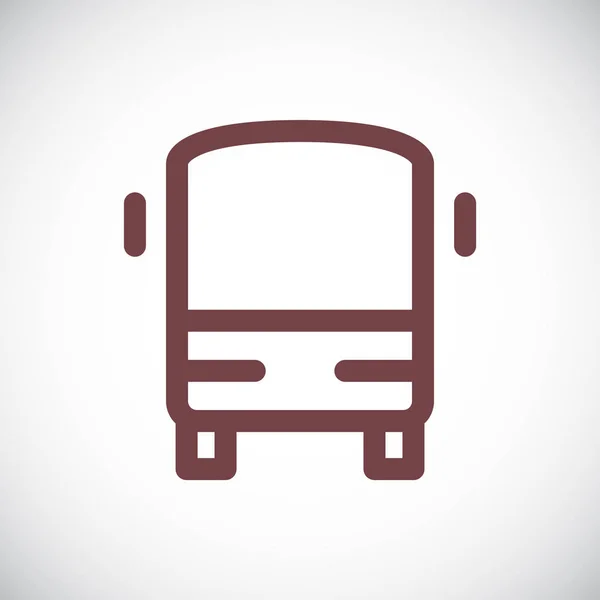 Icono Plano Bus Vector Ilustración — Vector de stock