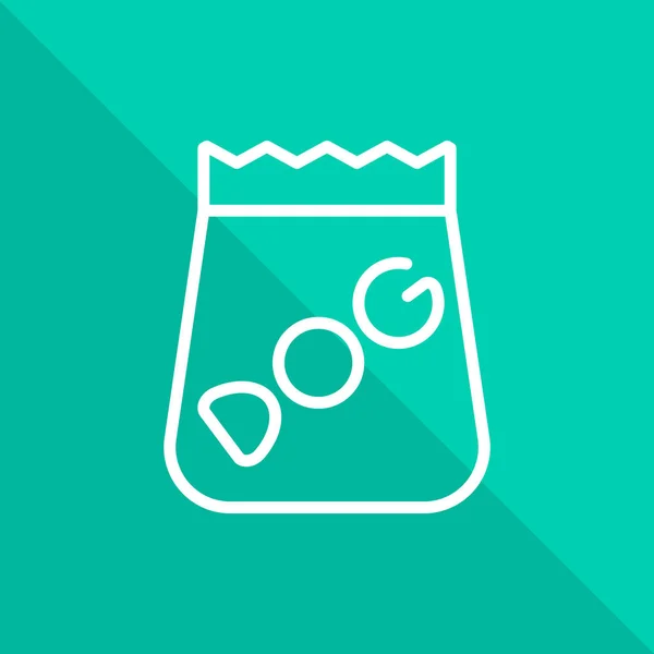 犬アイコン ベクター グラフィックのための食糧 — ストックベクタ