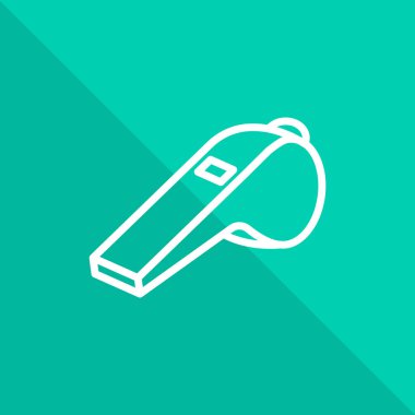 Islık, satırı simgesi turuncu ile çapraz kare üzerinde