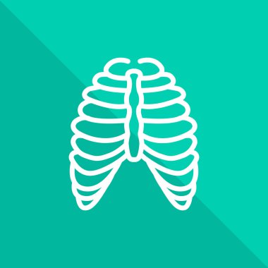 Göğüs kafesi, satırı simgesi turuncu ile çapraz kare üzerinde