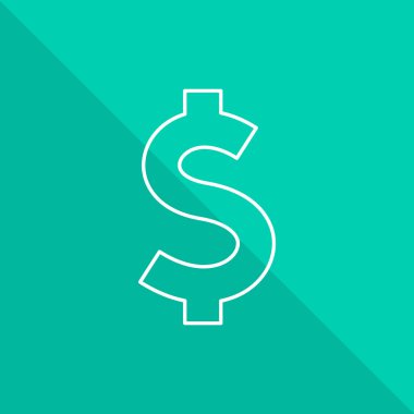 Dolar simgesi yeşil zemin üzerine