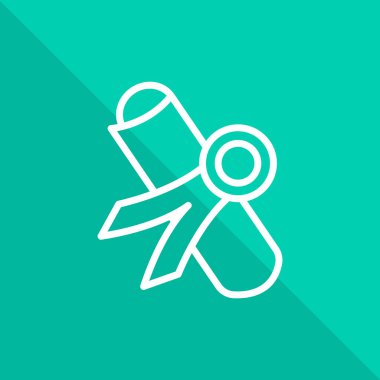 Diploma, satırı simgesi turuncu ile çapraz kare üzerinde