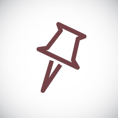 düz raptiye simgesini, vektör, illüstrasyon