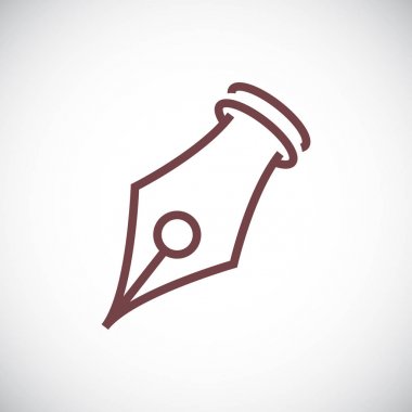 dolma kalem simgesi beyaz arka plan üzerinde uç