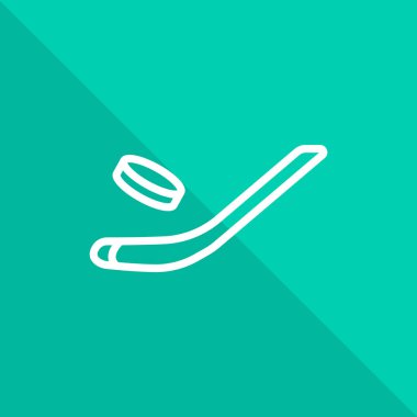 Hokey sopası ve yıkayıcı, satırı simgesi turuncu ile çapraz kare üzerinde