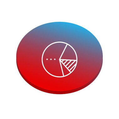 Beyaz zemin üzerine kırmızı ve mavi elips diyagram simgesi