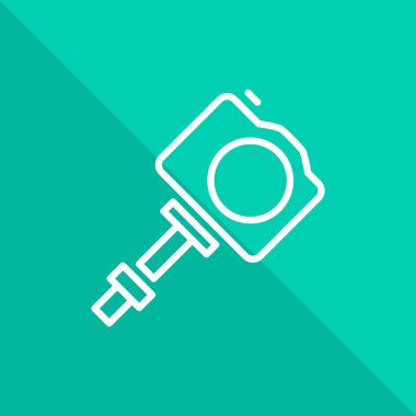 Go pro kamera simgesi yeşil zemin üzerine