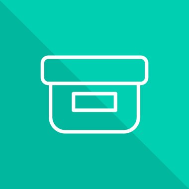 Arşiv, satırı simgesi üzerinde turuncu ile çapraz kare kutu