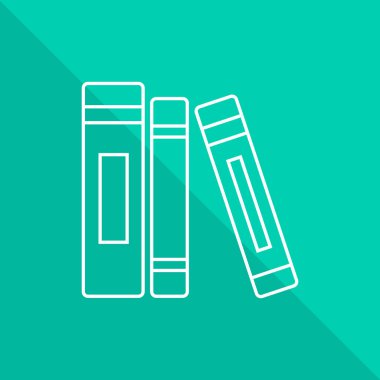 Kitap simgesi yeşil zemin üzerine