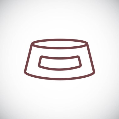 hayvan kase düz simgesi, vektör, illüstrasyon