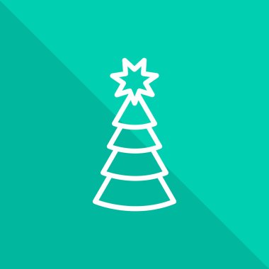 Noel ağacı simge vektör çizim 