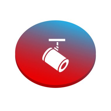 El feneri illüstrasyon kırmızı ve mavi arka plan üzerinde.