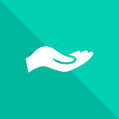 el düz simgesi, vektör, illüstrasyon