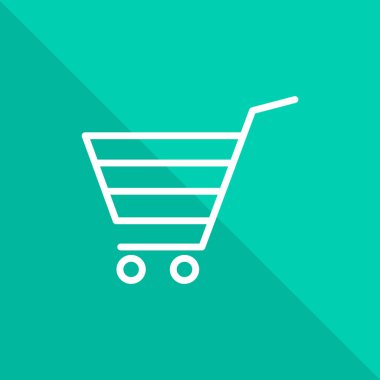 Alışveriş sepeti, satır turuncu ile çapraz kare simgesini