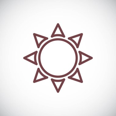 Güneş sembolü çizimi 