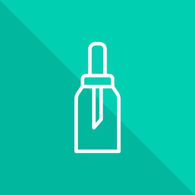 Botlle pipet ile satır turuncu ile çapraz kare simgesini