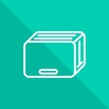 Ekmek kızartma makinesi, satırı simgesi turuncu ile çapraz kare üzerinde