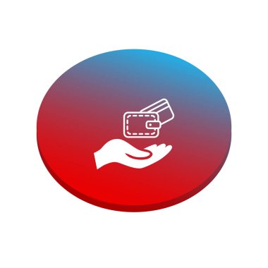 el çantası düz simgesi, vektör, illüstrasyon