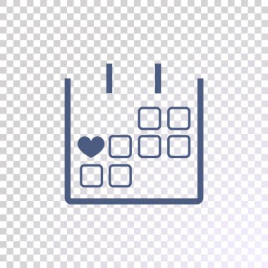 Takvim düzlüğü simgesi, vektör illüstrasyonu